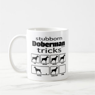 Caneca De Café Stubborn Doberman Tricks