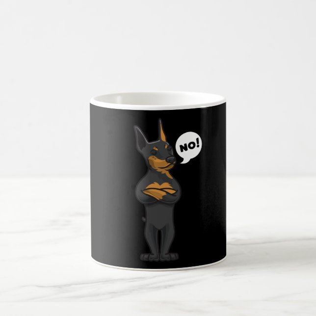 Caneca De Café Stubborn Miniature Pinscher (Centro)
