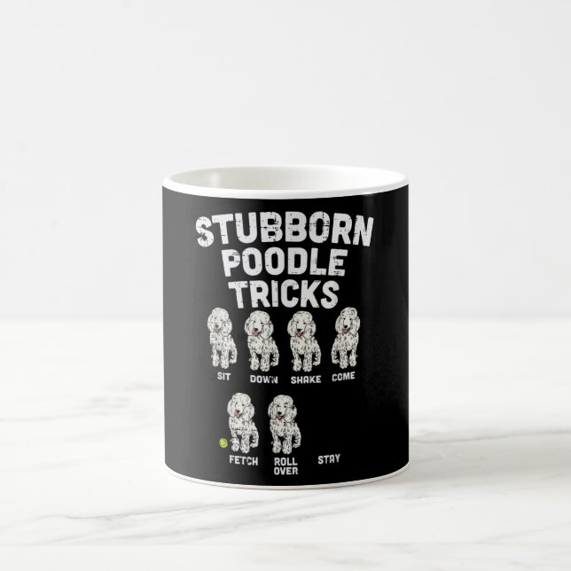 Caneca De Café Stubborn Poodle engana fabuloso dono de sobrevoo d (Centro)