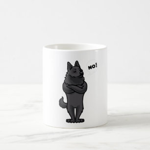 Caneca De Café Stubborn Schipperke Dog engraçado