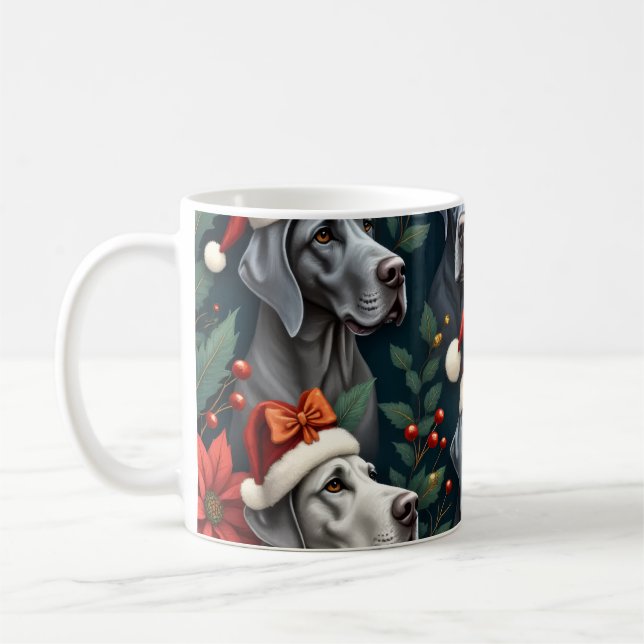 Caneca De Café Stunning Great Dane Christmas Coffee cup (Esquerda)