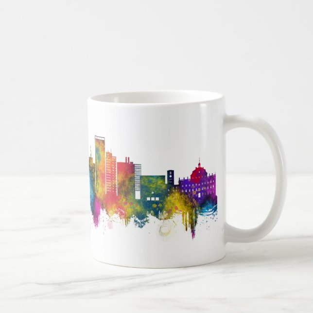 Caneca De Café Stuttgart Alemanha Skyline (Direita)
