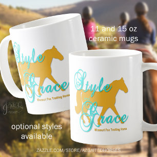 Caneca De Café Style e Grace Missouri Fox Trotting Horse