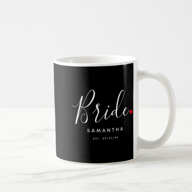Caneca De Café Stylish Bride Wedding T Shirt  (Direita)