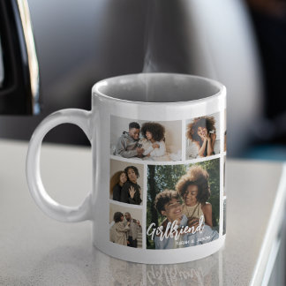 Caneca De Café Stylish Girlfriend 15 Photo Collage
