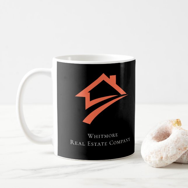 Caneca De Café Stylish Unique Black Real Estate Agent (Com Donut)