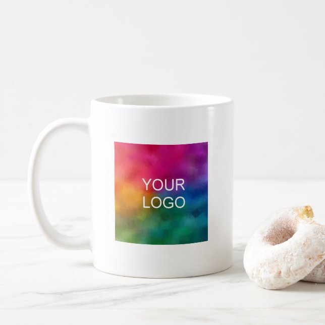 Caneca De Café Stylish Upload Your Logo Here Promotional Brand (Com Donut)