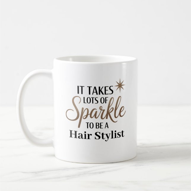 Caneca De Café Stylist de Cabelo Sparkle (Esquerda)
