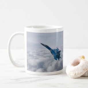 Caneca De Café SU-27 Flandres Acima Das Nuvens