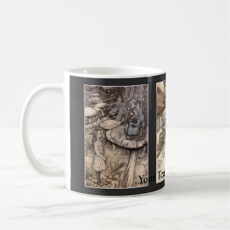 Caneca De Café Sua Alice de texto/cor na Wonderland Rackham Art