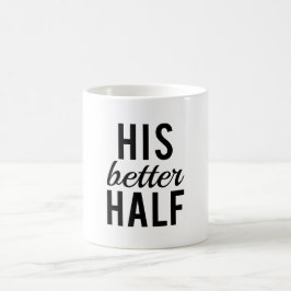 Caneca De Café Sua arte da palavra da melhor metade, design de