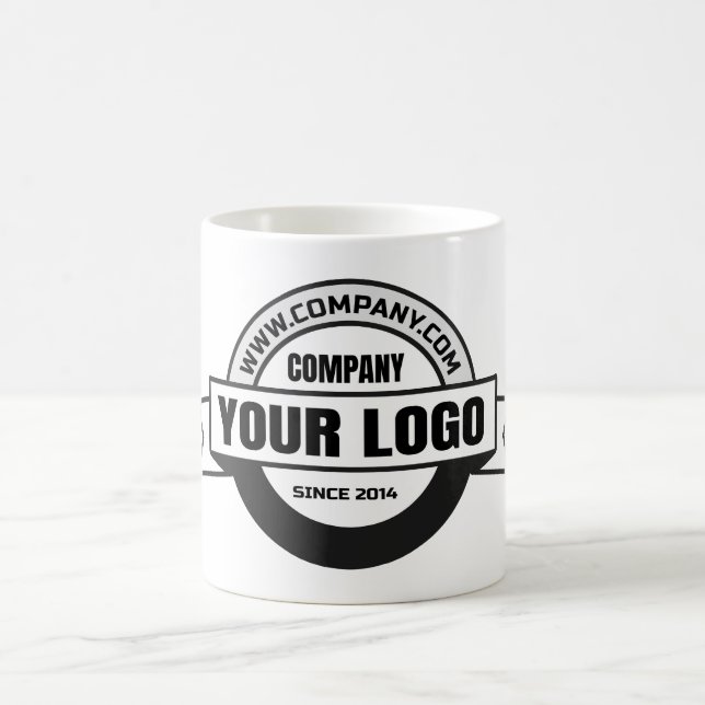 Caneca De Café Sua empresa de logotipo (Centro)