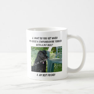 Caneca De Café Sua foto! Mistura de Staffordshire Terrier do