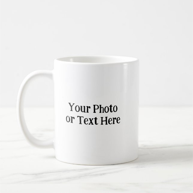 Caneca De Café Sua Foto ou Texto (Esquerda)