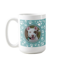 Sua Foto Pet Memorial Teal Dog Impressão