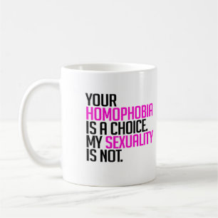 Caneca De Café Sua homofobia é uma escolha