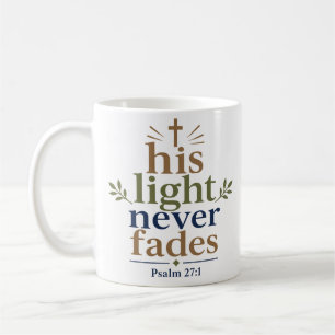 Caneca De Café Sua Luz Nunca Se Apaga Fé Cristã Clássica