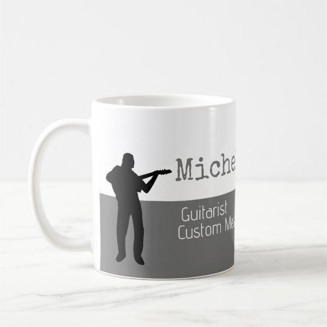 Caneca De Café sua meia-cinza profissional (guitarrista) metade b (Esquerda)