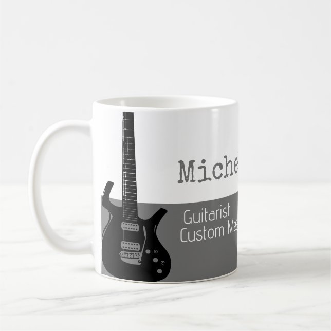 Caneca De Café sua meia-cinza profissional (guitarrista) metade b (Esquerda)