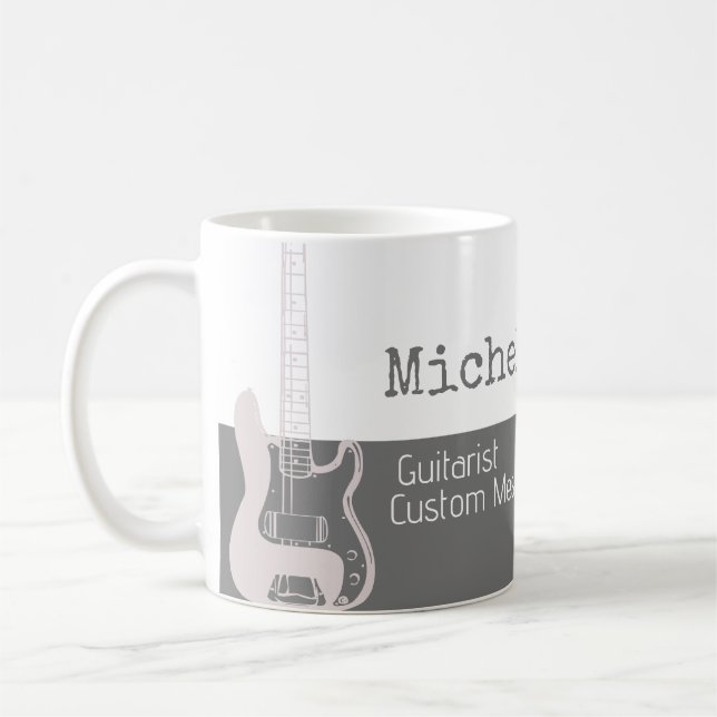 Caneca De Café sua meia-cinza profissional (guitarrista) metade b (Esquerda)