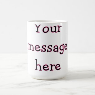 Caneca De Café Sua mensagem aqui adicionar texto nome imagem cita
