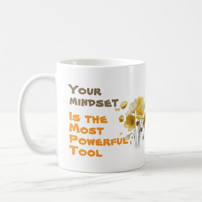 Caneca De Café Sua mentalidade é sua ferramenta mais poderosa (Esquerda)