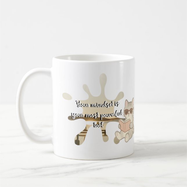 Caneca De Café Sua mentalidade é sua ferramenta mais poderosa (Esquerda)