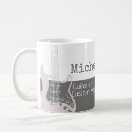 Caneca De Café sua metade profissional (guitarrista) meia-cinza m