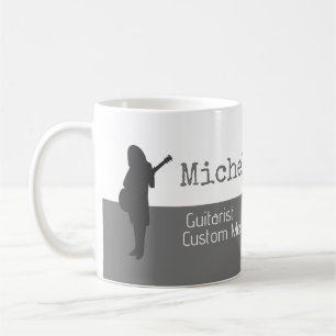 Caneca De Café sua metade profissional (guitarrista) meia-cinza m