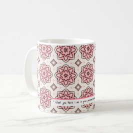 Caneca De Café Sua opinião não é minha realidade | padrão ROSA
