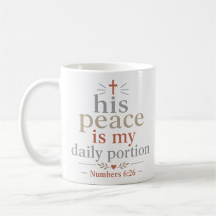 Caneca De Café Sua Paz É Minha Porção Diária Citação Cristã