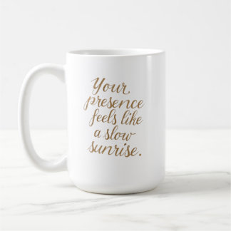 Caneca De Café Sua Presença: Um Nascer do Sol Lento