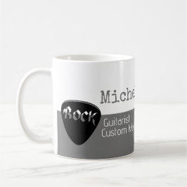 Caneca De Café sua profissional (guitarrista) metade-cinza metade