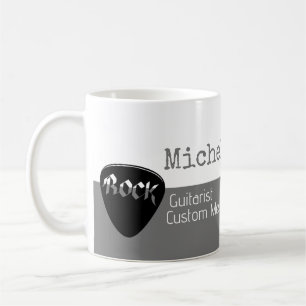 Caneca De Café sua profissional (guitarrista) metade-cinza metade