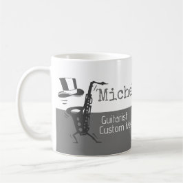 Caneca De Café sua profissional (guitarrista) metade-cinza metade