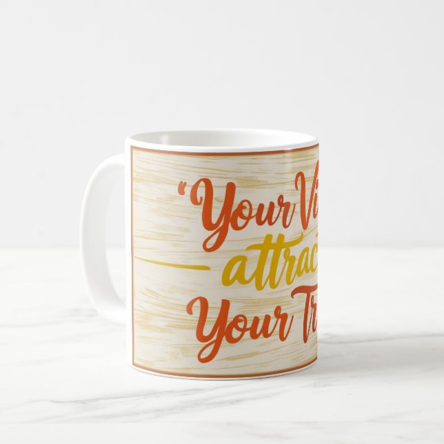Caneca De Café Sua Vibração Atrai Sua Tribo 4 (Frente Esquerda)