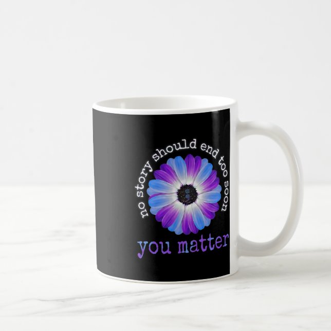 Caneca De Café Sua Vida Problema Prevenção Suicídio Da Consciênci (Direita)