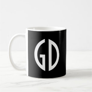 Caneca De Café Suas Ideias de Monograma Simples 1
