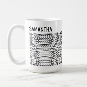 Caneca De Café Suas Próprias Palavras & Nome Mensagem Oculta Pers