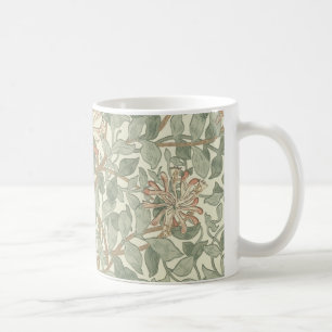 Caneca De Café Suave Verde Vintage William Morris Honeysuckle