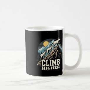 Caneca De Café Suba a Montanha Mais Alta Cabra Aventura Motivacio