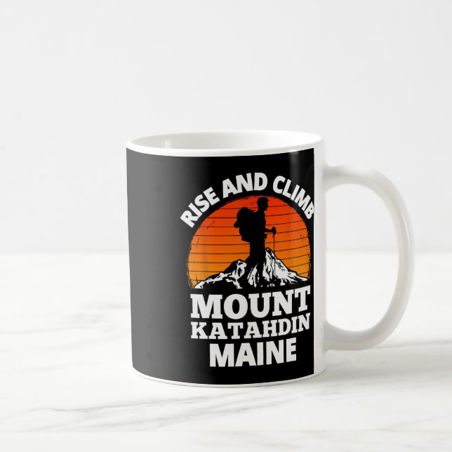 Caneca De Café Subir e Escalar Monte Katahdin Escalada de Montanh (Direita)