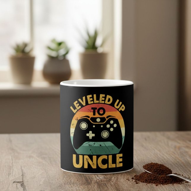 Caneca De Café Subiu de Nível para Tio (Criador carregado)
