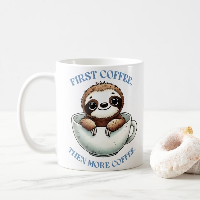 Caneca De Café Sublimação Engraçada da Lama (Com Donut)