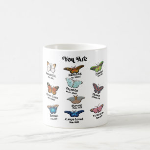 Caneca De Café Sublimação/Escritura da Bíblia da Borboleta Inspir