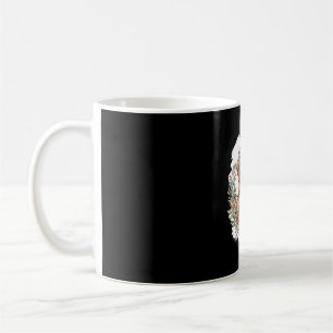 Caneca De Café Sublimação Floral do Golden Retriever