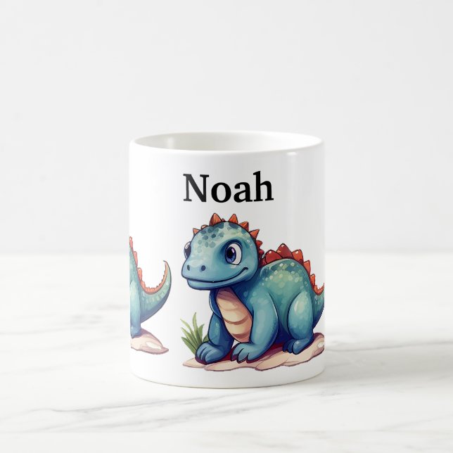 Caneca De Café Subliminação de Dinossauros de Crianças Personaliz (Centro)