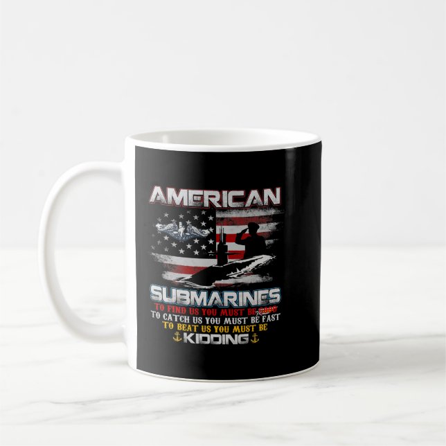 Caneca De Café Submarino Americano Submarino Submarino EUA Sinali (Esquerda)