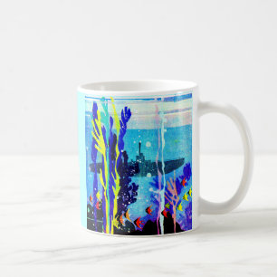 Caneca De Café submarino fantasma em águas tropicais