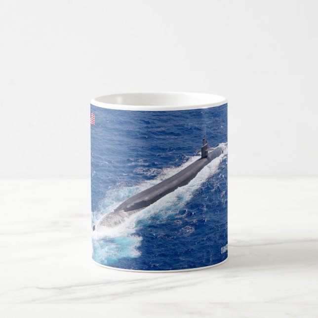 Caneca De Café SUBMARINO MÍSSEIS BALÍSTICO DOS EUA - SSBN-741 Mug (Centro)
